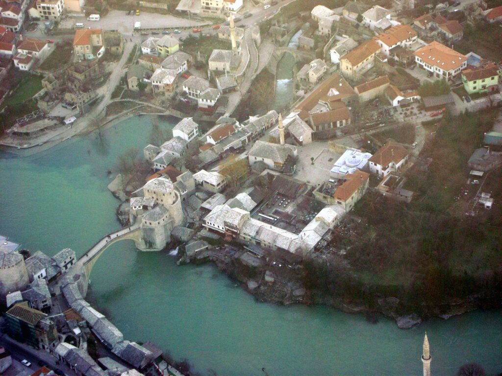 Old Bridge Area of the Old City of Mostar